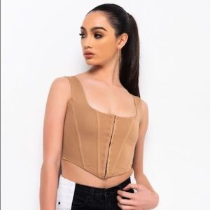Nude corset top